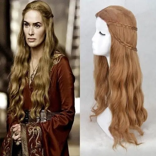 

Queen Cersei Lannister Brown Cosplay Wig Braid Hair