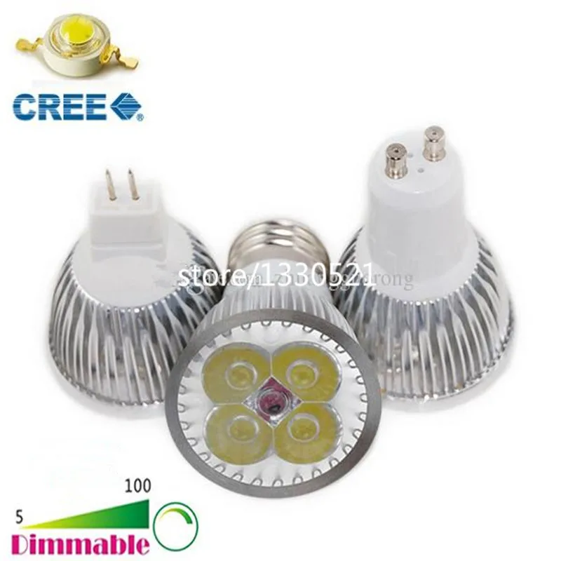 

Dimming 12V 220V 110V LED Bulb Light GU10 MR16 GU5.3 E26 E27 E14 LED Spotlight 12W 3W High Power Lighting Spot Light Lamp Bulbs