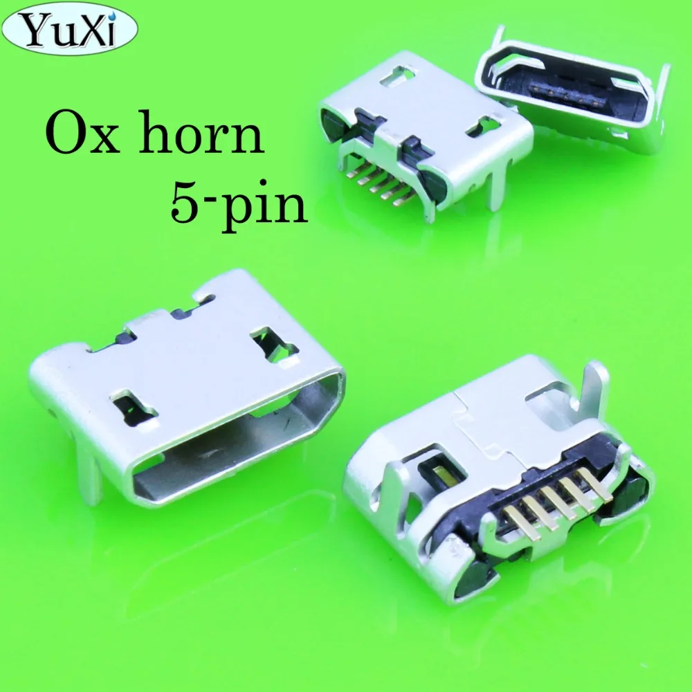 YuXi 1 шт. Micro USB 5pin Jack гнездо разъем OX рога типа для зарядки хвоста мобильного