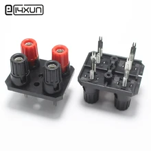 1 pçs wp externo banana jack 4pin alto-falante amplificador clipe de fio tomada de áudio WP4-10 4 pólo led interruptor terminal de mola