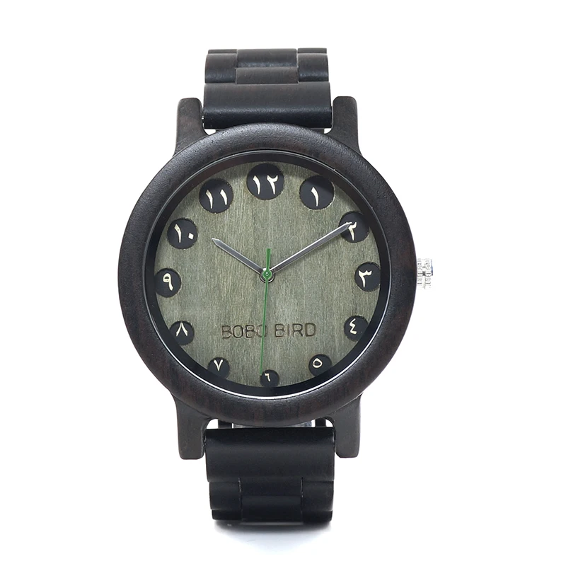 BOBO BIRD мужские часы с арабскими цифрами, кварцевые бамбуковые наручные часы, мужские часы в деревянной коробке, логотип на заказ