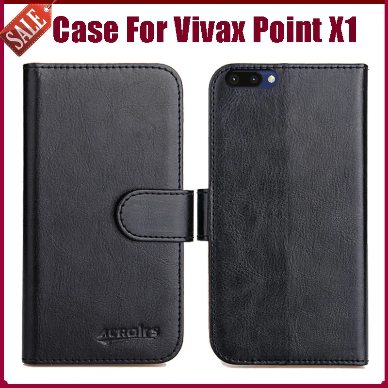 Роскошный флип-кожаный чехол для Vivax Point X1 100% специальный кошелек карт сумка