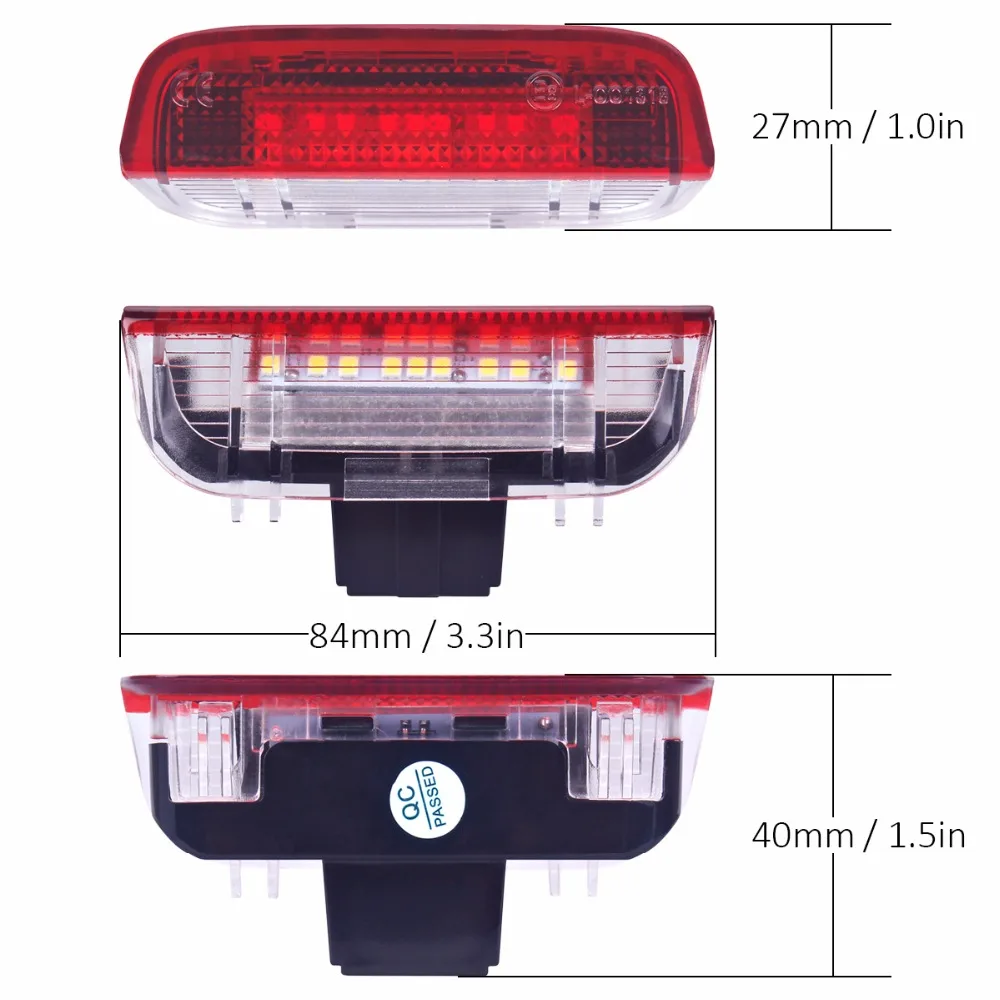 2 قطعة سيارة LED الباب ضوء تحذير مرحبا العارض لشركة فولكس فاجن باسات B6 B7 CC جولف 6 7 جيتا MK5 MK6 تيغوان شيروكو مع تسخير