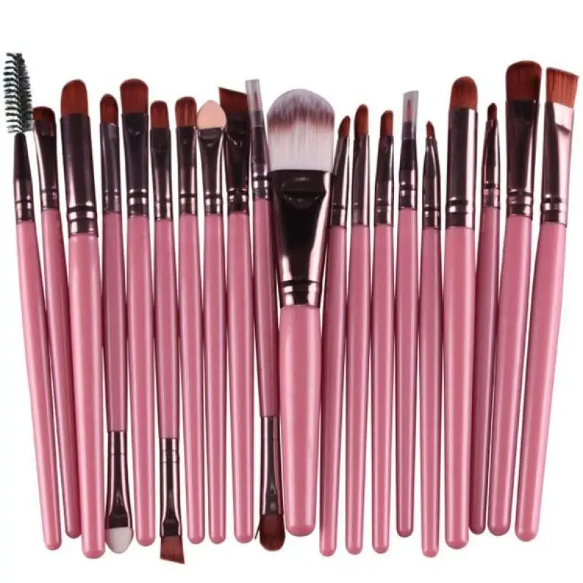 Make up brushes kits  20 pcs Makeup Brush Set tools Make-up Toiletry Kit Wool Make Up Brush Set Drop Shipping 2018f28