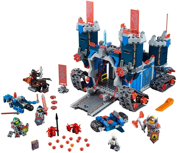 

1115Pcs Nexus Knights high-tech mobile fortres The Fortrex Castle Building Block Clay Aaron Fox Axl Minifigure with legoed 70317