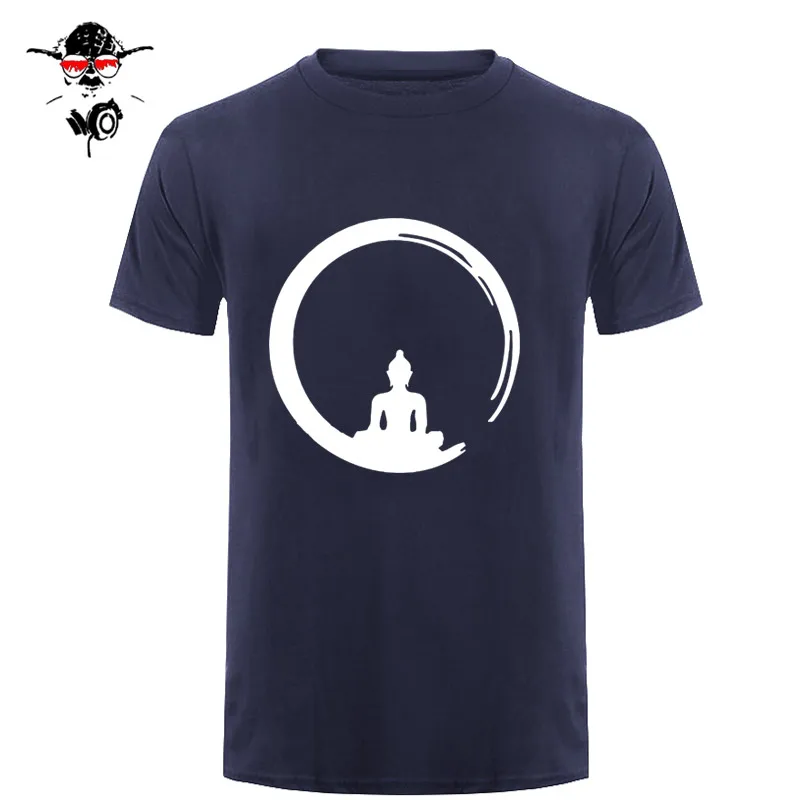 С коротким рукавом пользовательские дзен медитация Будда Футболка мужская гик его и ее дна футболки - Цвет: 9