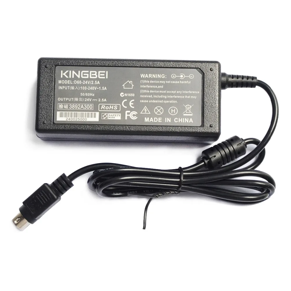 AC Printer Adapter Charger 60W 24V Power Suppply for Epson Star TSP200 TSP600 TSP700 TSP800