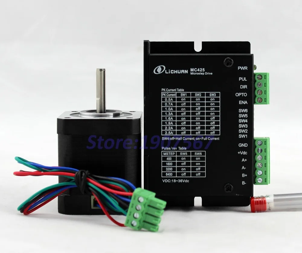 Комплект драйвера шагового двигателя 17hs8401s cnc nema 17 2 фазный 42 мм 0 4 Нм 5 А шаговый