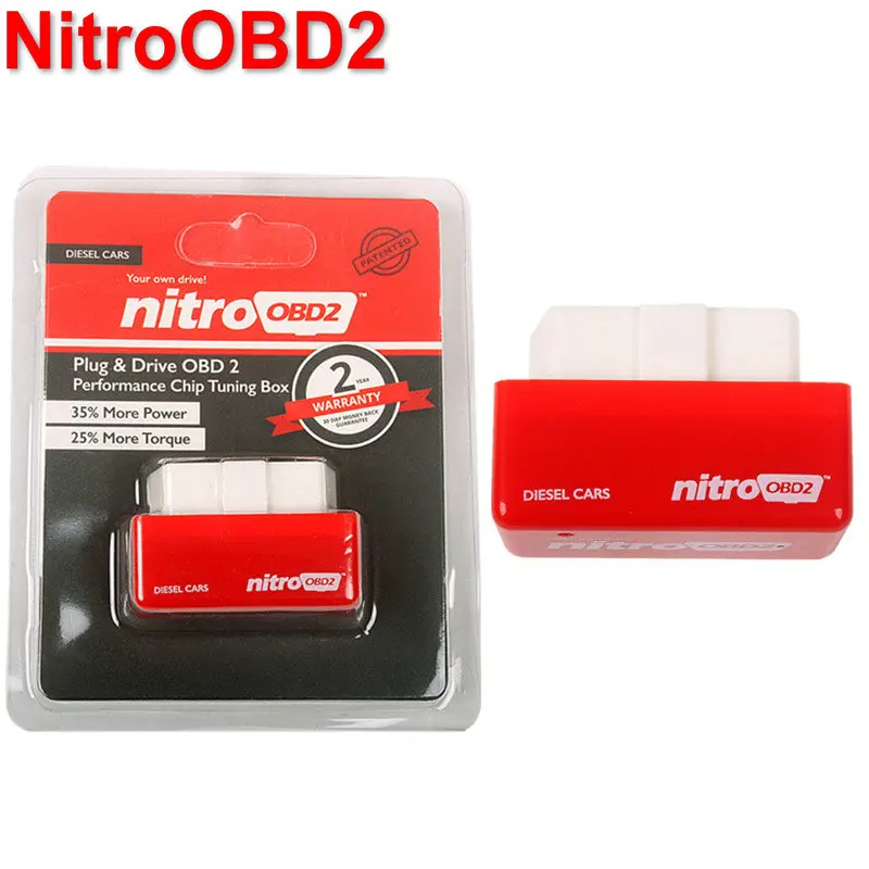 Hot Sale Original NitroOBD2 Chip Tuning Box Nitro OBD2 Performance Plug and Drive OBD2 Chip Tuning Works For Diesel Retail Box