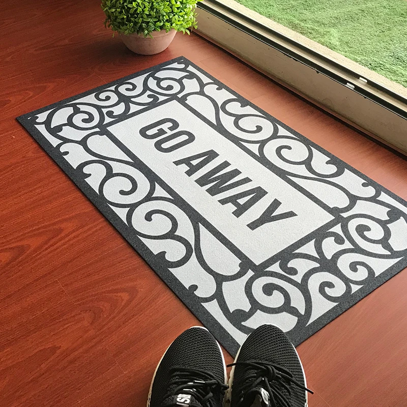 Rubber Door Mat Outdoor Doormat Entrance Floor Mat Rectangular Go Away  Funny Doormat Indoor Outdoor Decorative Door Mat - Mat - AliExpress