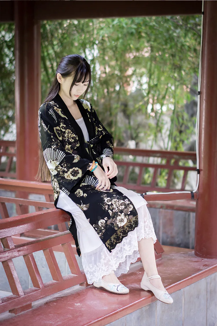 Кимоно-платье для девочек в японском стиле, кардиган Haori, юбки, Zephyr, Ретро стиль, вечерние, юката, модная нарядная одежда в азиатском стиле