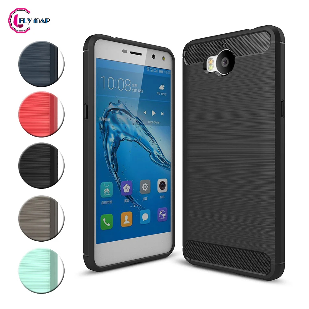 TPU Case for Huawei Y5 2017 MYA-L22 Soft Silicone Carbon Fibe Case Mobile Phone Cover for Huawei Y 5 2017 Y5 III MYA- L 122 Capa