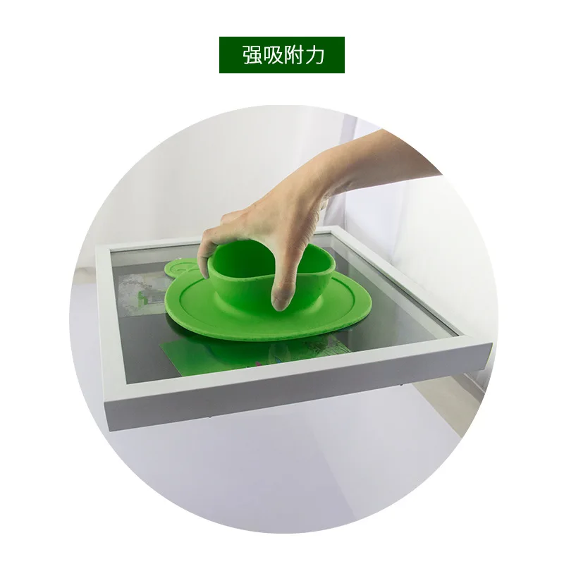 Kids Children Baby Plate 100% Silicone Dishes Bowl With Suction Cup Silicone Feeding Food Pratos Tray Dishes For Baby Toddler