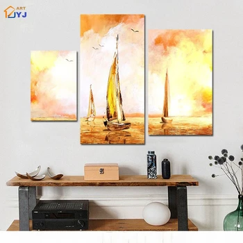 

From Artist Boat Picture 100% Handmade Modern Abstract Oil Painting On Canvas Wall Art Gift for Living Room Decoration TH062
