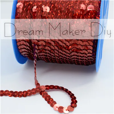 Striscia Di Paillettes Piatte Per Fai-da-te - 6mm X 100 Iarde (91m), Colore Bianco, Per Cucito E Decorazioni