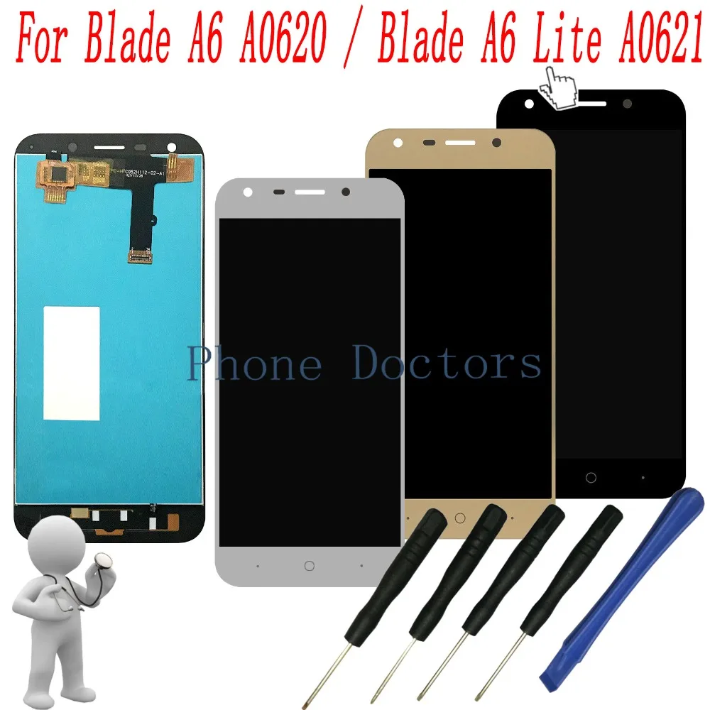 

5.2 inch For ZTE blade A6 A0620 / blade A6 Lite A0621 Full LCD DIsplay + Touch Screen Digitizer Assembly Replacement Free Tools