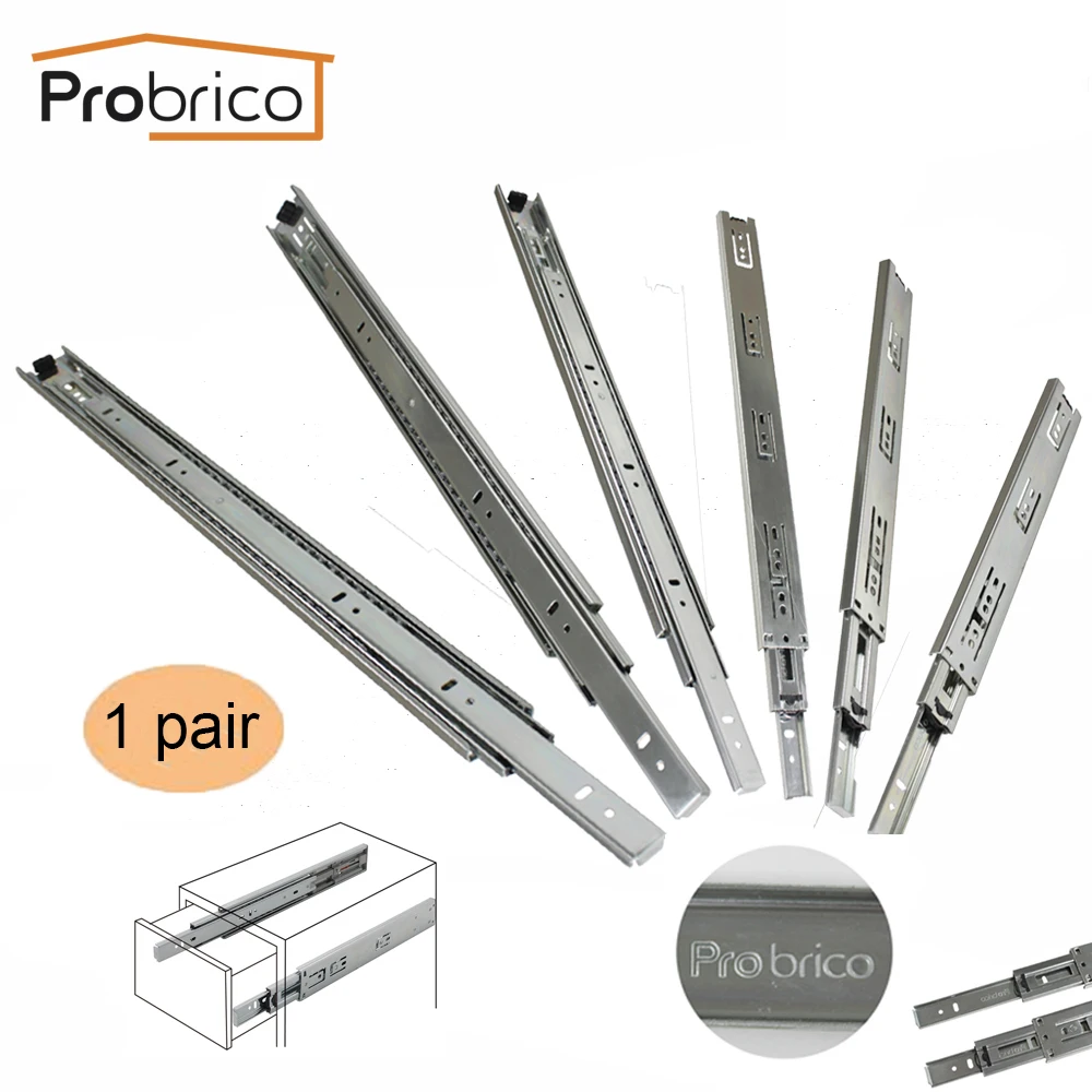 Probrico Drwaer Slide 12 &quot/14&quot/16 &quot/18&quot/20 &quot/22&quot Rail Full Extension кухонная мебель шкаф с