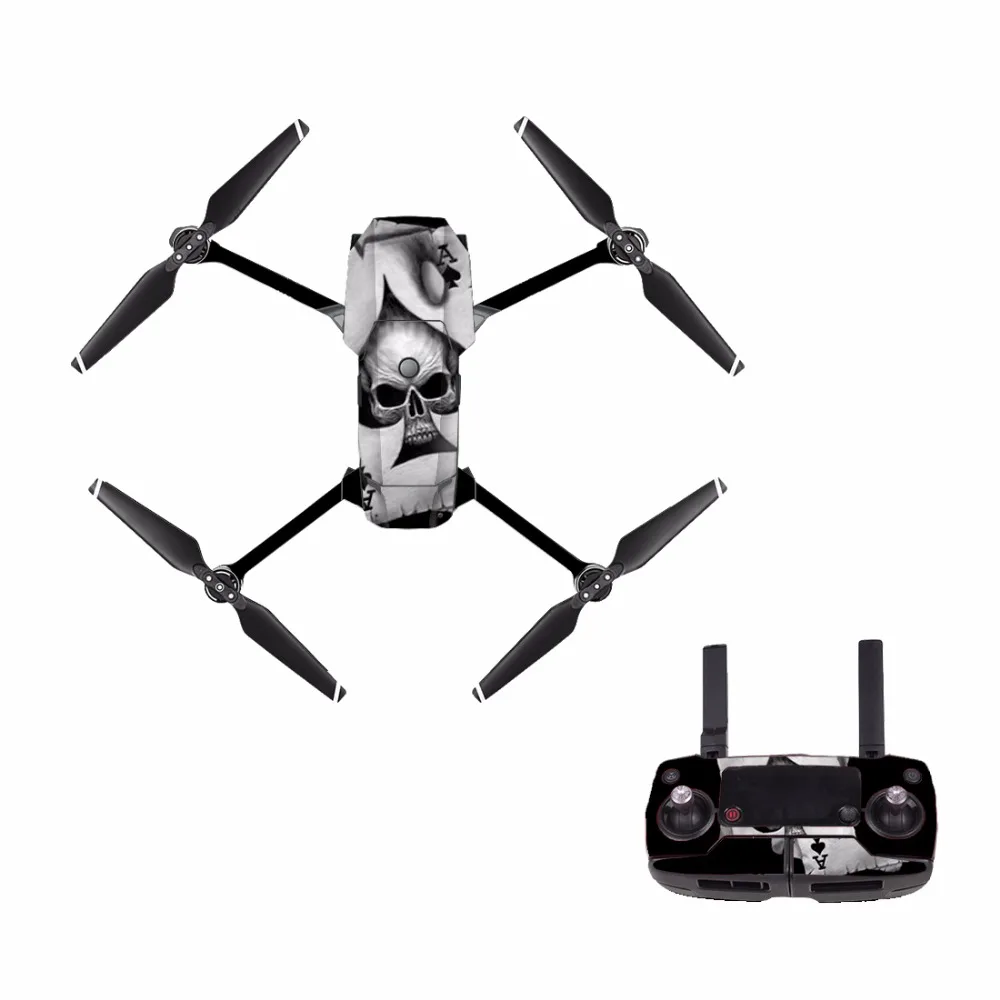 

[M0147] skull for DJI Mavic Pro Decal Skin Sticker Drone Body + Remote Controller + 3 Battery Protection Film Cover
