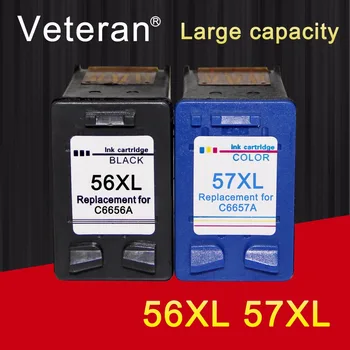 

Veteran 56XL 57XL Refilled Ink Cartridge Replacement for hp 56 57 C6656a C6657a Deskjet 450 450ci 450wbt F4140 F4180 PSC1350