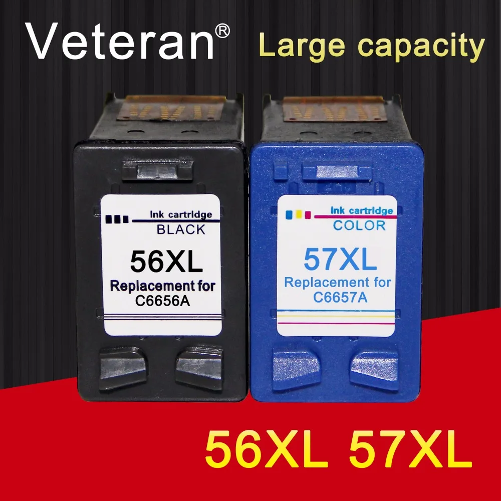 Сменный чернильный картридж Veteran 56XL 57XL для hp 56 57 C6656a C6657a Deskjet 450 450ci 450wbt F4140 F4180 PSC1350 |