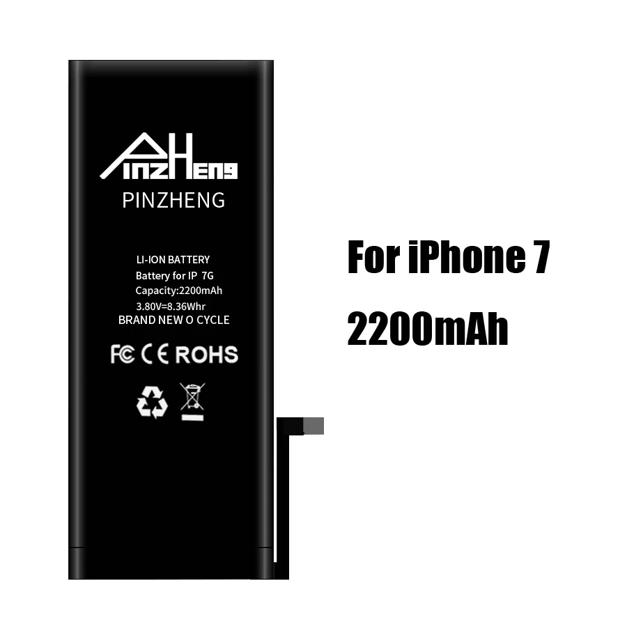 PINZHENG Высокая емкость Телефона батарея для iPhone 7 7 Plus SE Замена Батарея 0 цикл батарея для iPhone 7 7 Plus батареи - Цвет: 2200mAh For i7