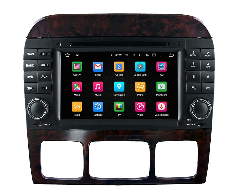 Cheap Android 8.1 In Dash Car DVD Player for Mercedes Benz S W220 S280 S320 S350 S400 S430 S500 with GPS Navigation Radio BT SD WIFI 1