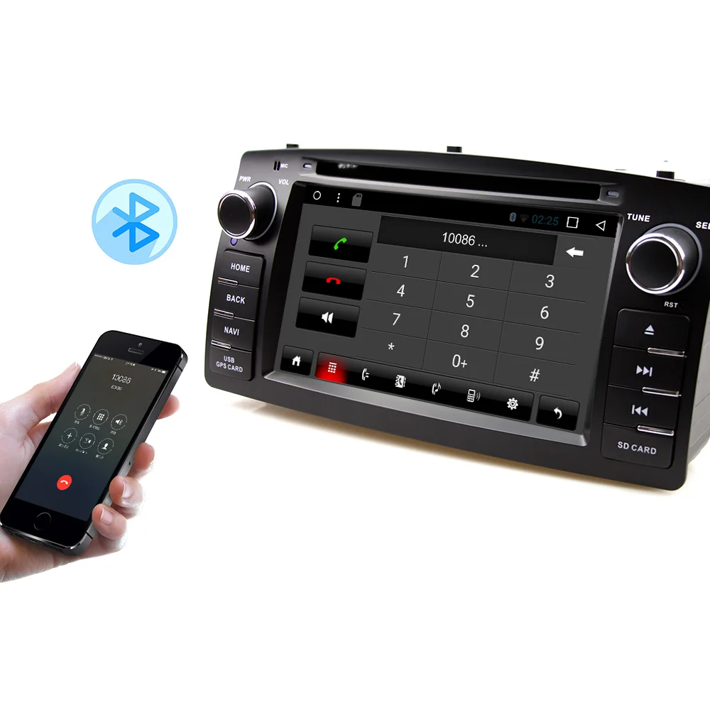 Clearance Eunavi 2 Din Car DVD For Toyota Corolla E120 BYD F3 Android 8.1 Quad core RAM 2G 2Din Car DVD stereo GPS with touch screen WIFI 2