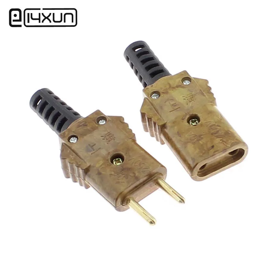 1pair 10A Bakelite Plug with Copper Core Stage Lighting Male Female