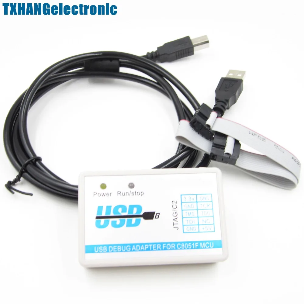 

C8051F MCU Emulator U-EC6 USB Debug Adapter Downloader JTAG/C2 Mode + Cable New