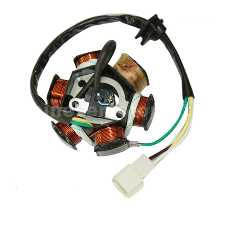 GOOFIT 6 палок 5 проводов наполовину волновой статор зажигания для GY6 50cc 70cc 90cc 110cc 125cc