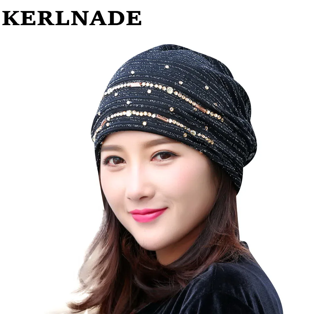 wholesale women fashion hat girl brand beanies skullies rhinestone