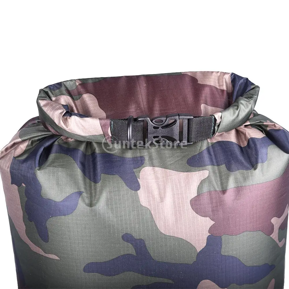 10L 12L 80L Waterproof Water Bags Sack Pouch Canoe Portable Dry Bags for Boating Kayaking Camping Rafting Hiking Green Camo