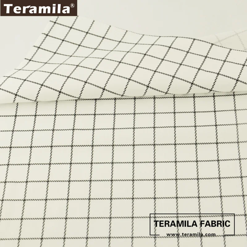 Новые печатные проверки конструкции хлопок ткань саржа Teramila ткань дом текстиль Материал простыня лоскутное платье