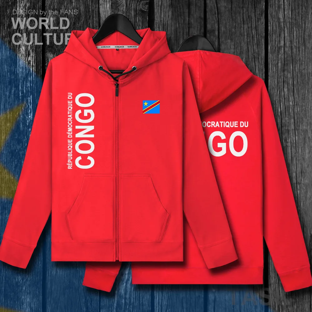 

DR Congo COD DRC DROC Congo-Kinsha Congolese mens fleeces hoodies winter cardigan jerseys men jackets and coat zipper tracksuit