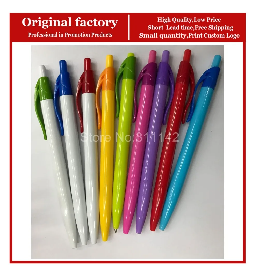 Экологически чистая рекламная выдвижная ручка пластиковая шариковая ручка логотип ручка на заказ