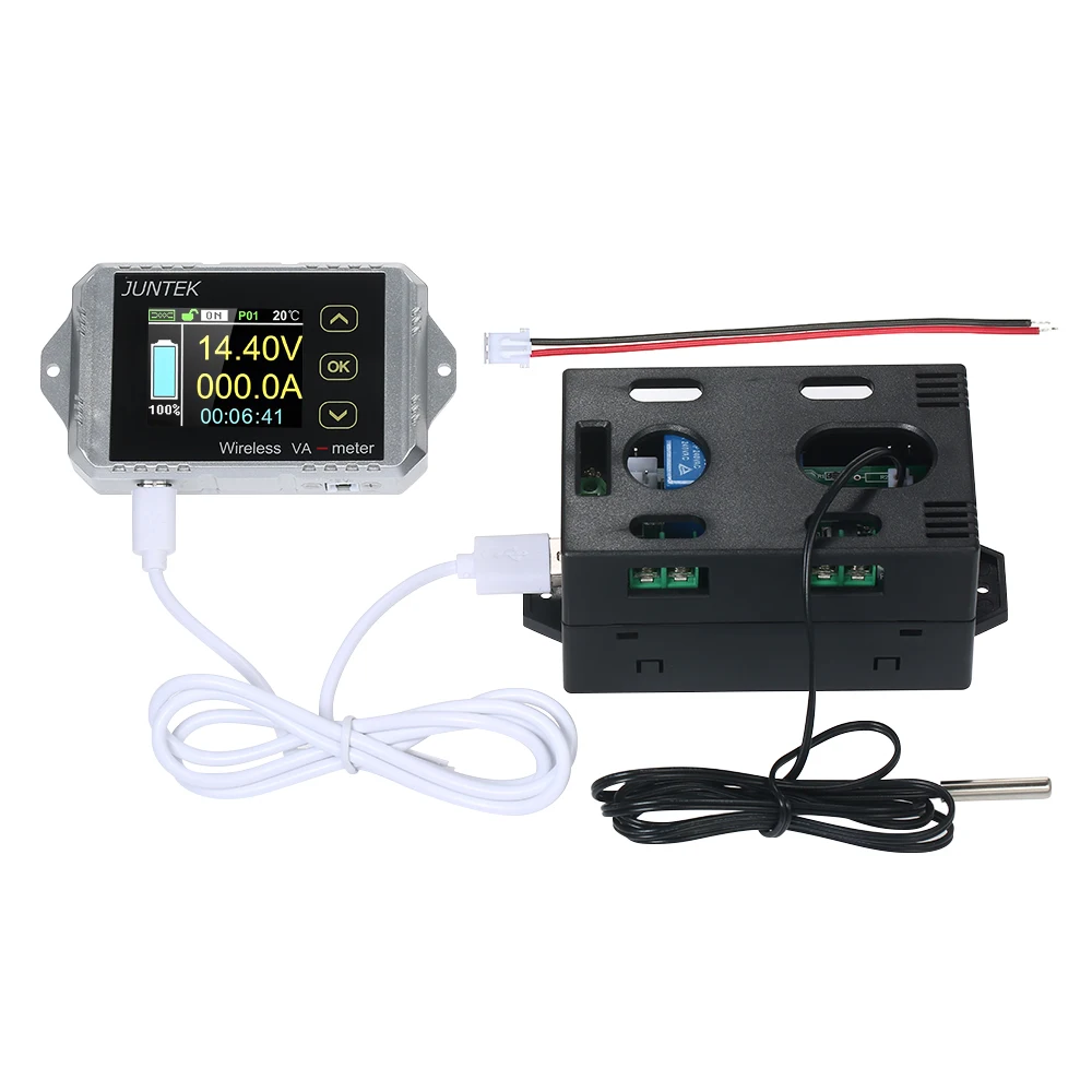 

JUNTEK DC 0.01-100V 0.01-30A Multifunctional Wireless Digital Bi-directional Voltage Current Power Meter Ammeter Voltmeter