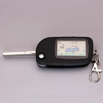 

A9 uncut case with A9 key fob keychain remote controller for starline A9 two way auto car alarm free shipping