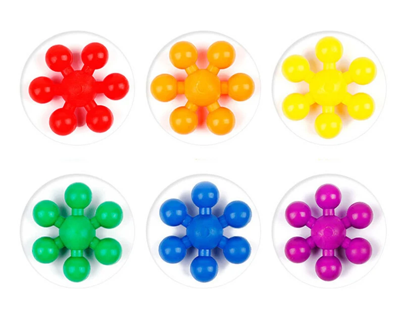 Six-color snowflakes assembled blocks (10)