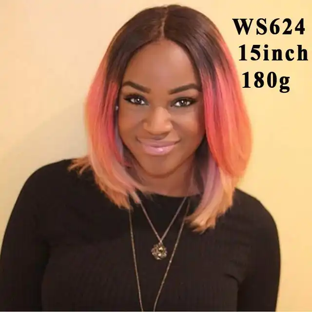 Short Curly Hairstyles Synthetic Wigs For Black Women Blonde Ombre