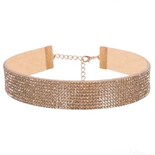 LOVBEAFAS кожа хрустальные стразы женские ожерелья-Чокеры чокер модный эффектный Чокер Воротник Мода колье для женщин