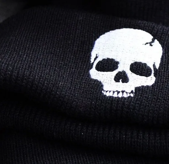 Горячая Распродажа трикотажная шапка из акрила унисекс Зимние шапки Skullies& Beanies в стиле черепа для женщин и мужчин 3 цвета Теплая Зимняя кепка