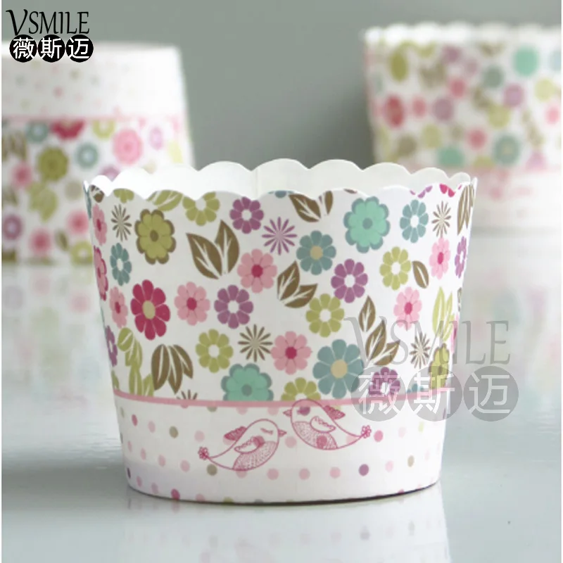 

100pcs/bag Colorful Dot love Heart bear Pink dot sweet time Rabbit monkey panda cupcake case paper baking cup wedding birthday