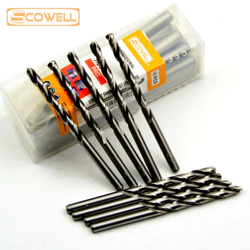 20% OFF 3mm-7mm HSS M2 fully ground straight shank twist drill bit for metal ,professional 10pcs/box DIN338 twist drill bit