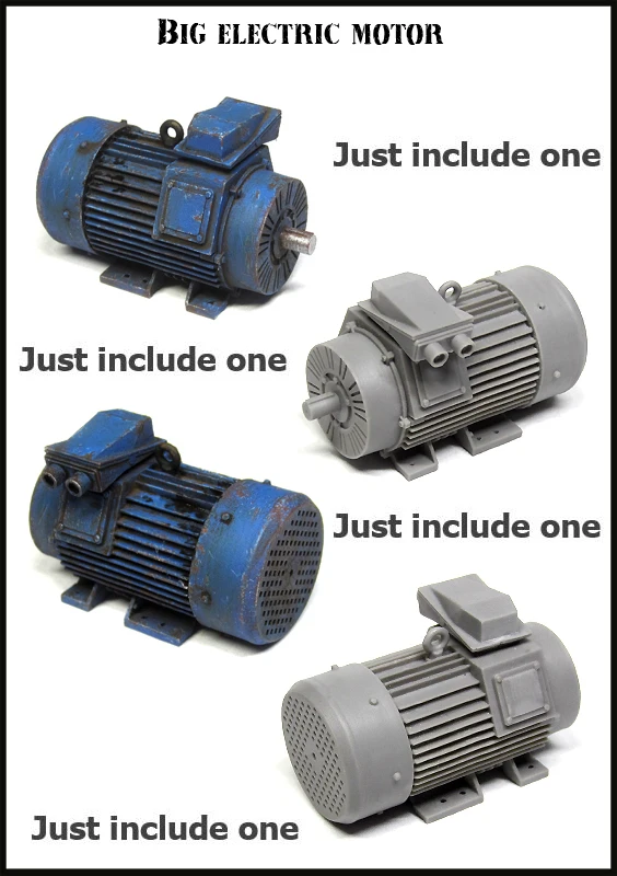 Unassambled 1/35 big electric motor Accessories Figure Resin kit