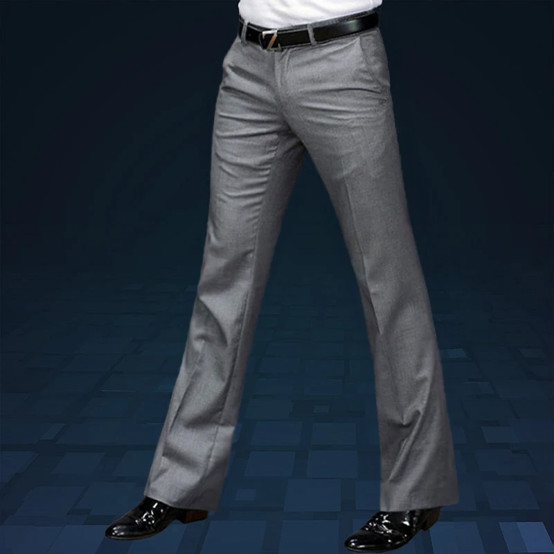 2019 Men's Flared trousers Formal Bell Bottom Dance suit pants Size 28-37