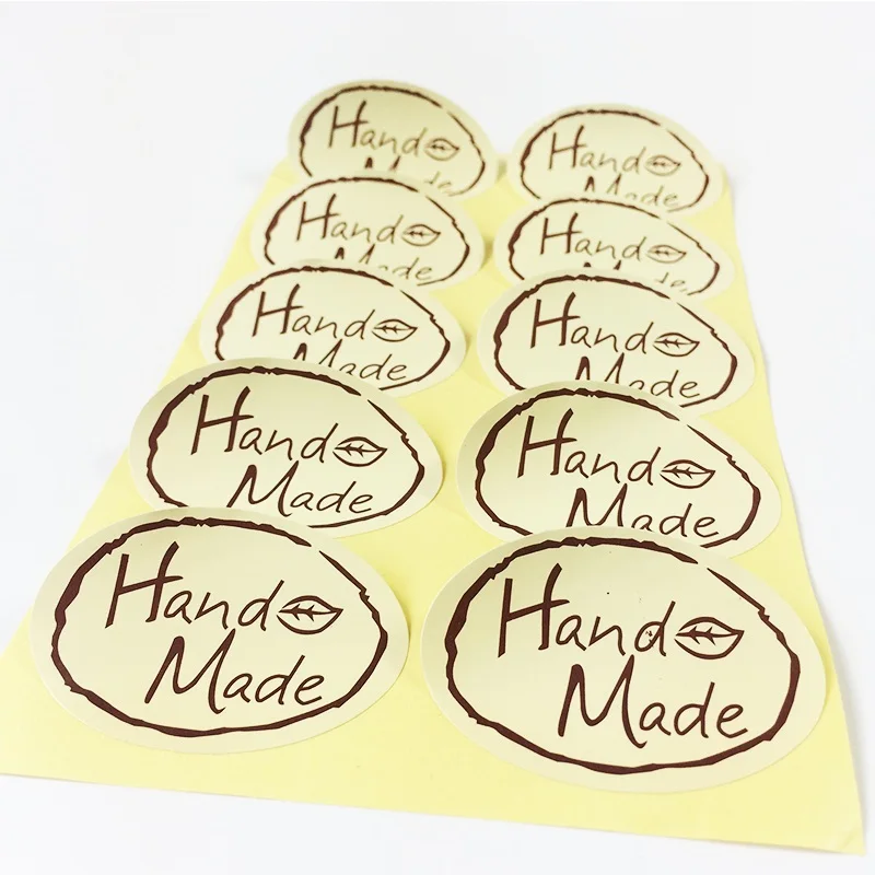 

100 Pcs/lot Nature Creative DIY Multifunction Oval Sealing Label Sticker For Handmade Products/ Baking Packaging Label