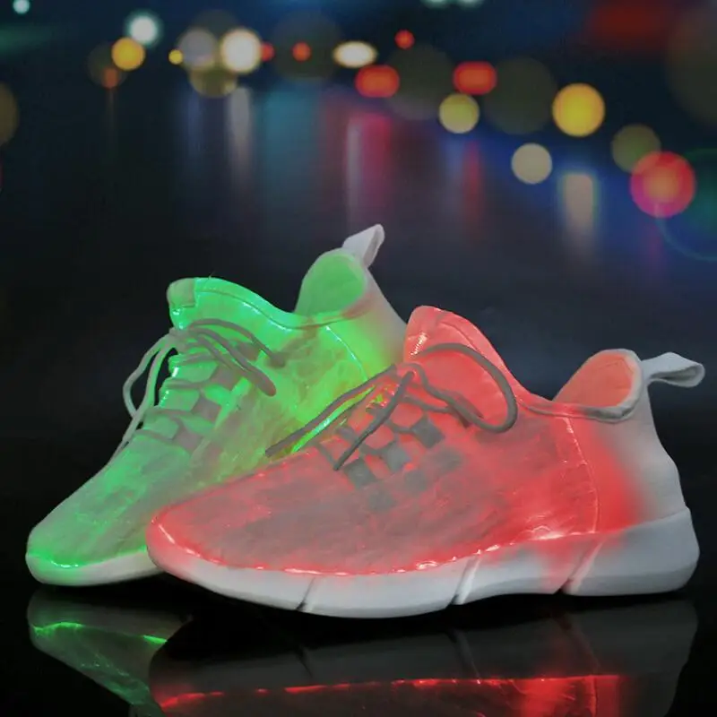 مهرج البط الاطفال led usb شحن متوهجة رياضة الأطفال الأحذية الدانتيل متابعة الأزياء مضيئة للبنات بنين نساء تزلج الأحذية