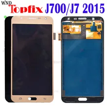 Pantalla LCD TFT de 5,5 pulgadas para SAMSUNG Galaxy J7 2015, digitalizador de pantalla táctil J700F J700M J700H, repuesto de samsung J700 LCD + pegamento