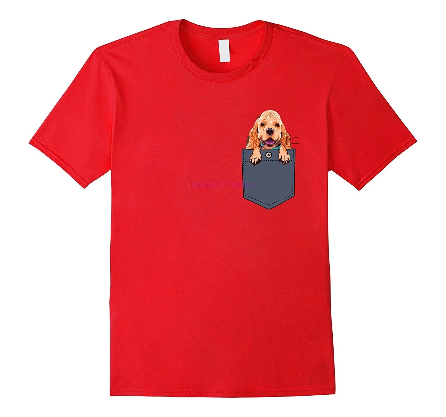 

GILDAN new men shirt Cocker Spaniel Dog in Your Pocket Tshirt Funny Dog