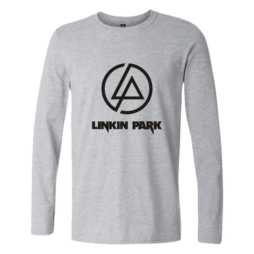 Baijoe Весна Для женщин/Для мужчин Linkin Park футболка хлопок США большой певцов Повседневное модные рок-группа хип-хоп Для мужчин S Длинные футболки